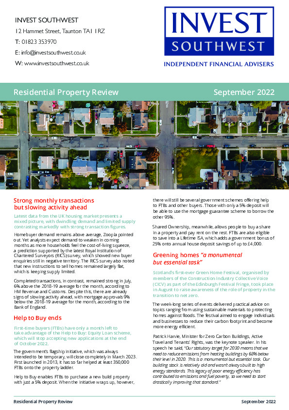 Your Residential Property Review September 2022