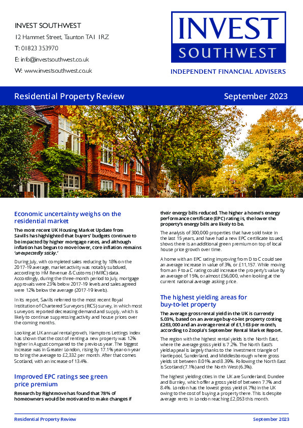 Residential Property Review September 2023